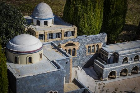 LATRUN, ISRAEL - 23 NOVEMBER 2017: Museum of miniature architectural landmarks of Israel in the open...