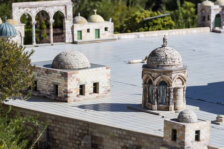 LATRUN, ISRAEL - 23 NOVEMBER 2017: Museum of miniature architectural landmarks of Israel in the open...