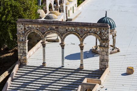 LATRUN, ISRAEL - 23 NOVEMBER 2017: Museum of miniature architectural landmarks of Israel in the open...