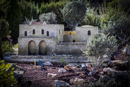 LATRUN, ISRAEL - 23 NOVEMBER 2017: Museum of miniature architectural landmarks of Israel in the open...