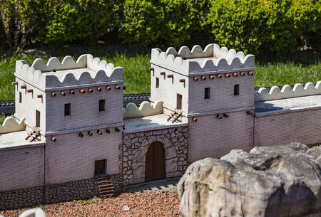 ISTANBUL, TURKEY - 4 APRIL, 2016: Miniaturk in Istanbul, Turkey. Miniature copies of the Ancient World Architectureのeditorial素材