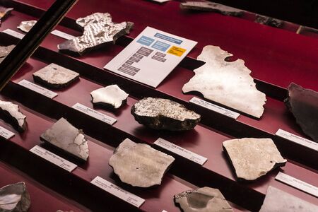 3 SEPTEMBER 2018, VIENNA, AUSTRIA: Collection of meteorites is represented by the Museum of Natural...