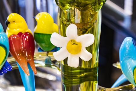 Murano glassware for decorative decoration is shot close-up.のeditorial素材