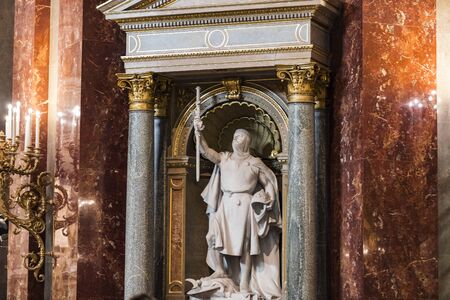 BUDAPEST, HUNGARY - AUGUST 20, 2017: Basics of St. Louis Stephen.のeditorial素材
