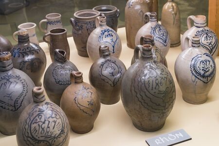 MUNICH, GERMANY - NOVEMBER 27, 2018: The Represents an exposition of the cookware history and collection in the Bavarian National Museum in Munich.のeditorial素材