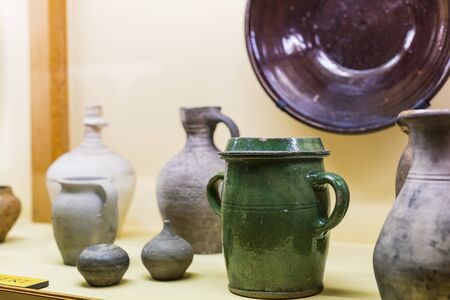 MUNICH, GERMANY - NOVEMBER 27, 2018: The Represents an exposition of the cookware history and collection in the Bavarian National Museum in Munich.のeditorial素材