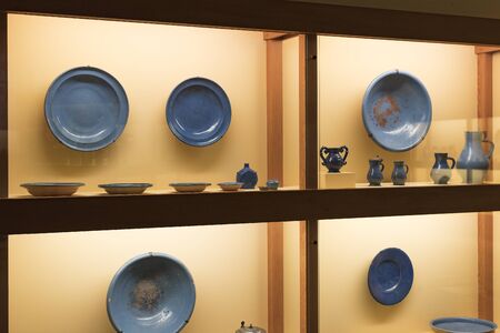 MUNICH, GERMANY - NOVEMBER 27, 2018: The Represents an exposition of the cookware history and collection in the Bavarian National Museum in Munich.のeditorial素材