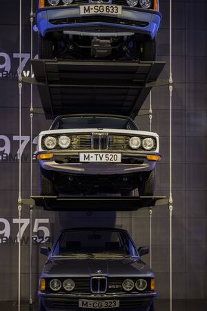 MUNICH, GERMANY - NOVEMBER 24, 2018: Exhibition of the BMW Museum.
