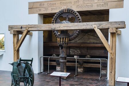 MUNICH, GERMANY - NOVEMBER 26, 2018: A German film of various energy generators.のeditorial素材