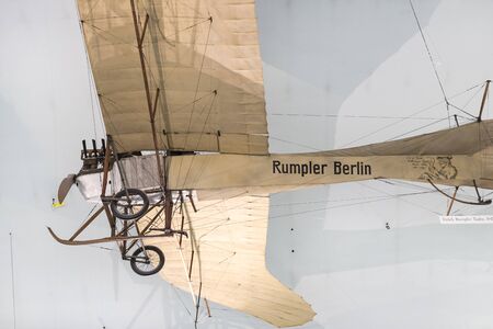 MUNICH, GERMANY - NOVEMBER 26, 2018: The German Museum of Science and tors. Technology Achievement represents the exposure of old mechanisms for the production of energy steam engines, windmills, electricのeditorial素材