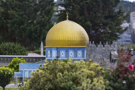 ISTANBUL, TURKEY - 9 OCTOBER, 2015: Miniature copies of the Ancient World Architecture Miniaturk in...