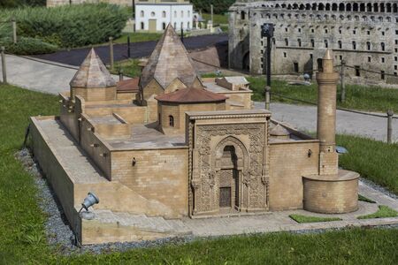 ISTANBUL, TURKEY - 9 OCTOBER, 2015: Miniature copies of the Ancient World Architecture Miniaturk in Istanbul, Turkey.のeditorial素材
