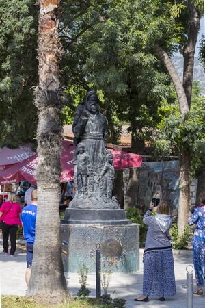 DEMRE, TURKEY - 3 MAY 2017: Church place of burial of St. Petersburg Nicholas elements of ancient architecture.のeditorial素材
