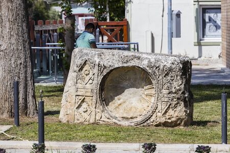 DEMRE, TURKEY - 3 MAY 2017: Church place of burial of St. Petersburg Nicholas elements of ancient architecture.のeditorial素材