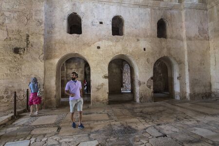 DEMRE, TURKEY - 3 MAY 2017: Church place of burial of St. Petersburg Nicholas elements of ancient architecture.のeditorial素材