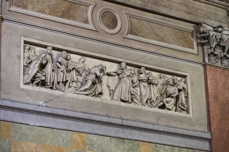 BUDAPEST, EGER - 22 AUGUST 2017: Elements of the interior of the interior of St. John's Basilica, Eger on Hungaryのeditorial素材