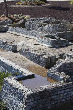 LATRUN, ISRAEL - 23 NOVEMBER 2017: Museum of miniature architectural landmarks of Israel in the open air.のeditorial素材