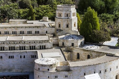LATRUN, ISRAEL - 23 NOVEMBER 2017: Museum of miniature architectural landmarks of Israel in the open...