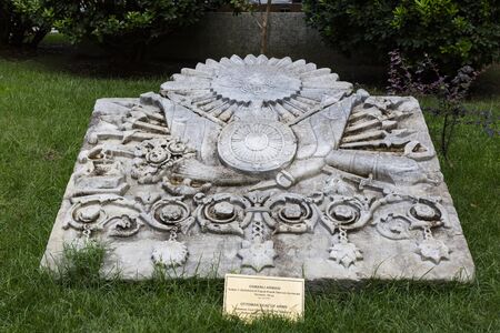 ISTANBUL, TURKEY - OCTOBER 14, 2015: The exposition is a collection of weapons from the medieval world presented by the Military Museum in Istanbul.のeditorial素材