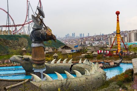 ISTANBUL, TURKEY - 8 APRIL, 2017: Vialand themed entertainment amusement parkのeditorial素材