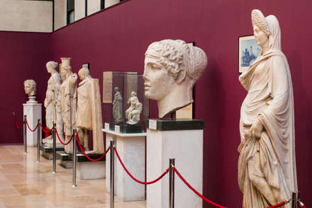 ISTANBUL, TURKEY - 4 APRIL, 2017: Museum of Archeology in Istanbul, ancient exhibits of ancient empires inhabiting the territory of present-day Turkeyのeditorial素材