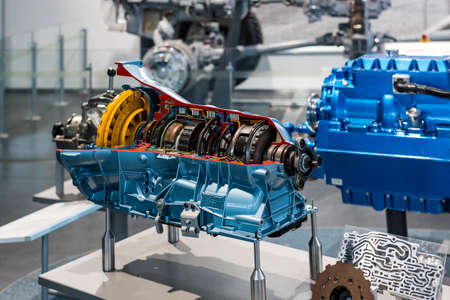 MUNICH, GERMANY - NOVEMBER 26, 2018: Collection of historically known Deutsches Museum Verkehrszentrum.のeditorial素材