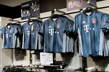 MUNICH, GERMANY - NOVEMBER 25, 2018: Allianz Arena.のeditorial素材