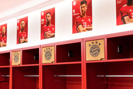 MUNICH, GERMANY - NOVEMBER 25, 2018: Munich Bavaria, Allianz Arena football club.のeditorial素材