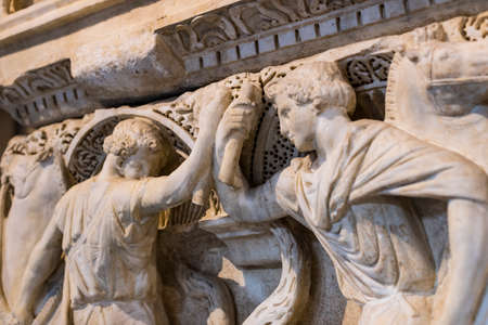 ISTANBUL, TURKEY - 4 APRIL, 2017: Museum of Archeology in Istanbul, ancient exhibits of ancient...