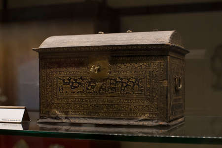 6 JUNE 2018, MILAN, ITALY: The exposition of the luxury belongings of the nobles of Milan is exhibited in the Sforza Castle Museum.のeditorial素材