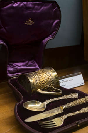 6 JUNE 2018, MILAN, ITALY: The exposition of the luxury belongings of the nobles of Milan is exhibited in the Sforza Castle Museum.のeditorial素材