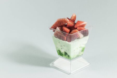 Dessert mini canepa for banquets for receptions receptions shot close-up.の写真素材