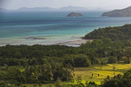 Scenery of the islands and coastal area of the island of Palawan in the Philippines.の写真素材