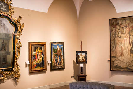 4 JUNE 2018, MILAN, ITALY: Museum of the Poldi Pezzoli, exposition of luxury from the collections of the nobility of Milan.のeditorial素材