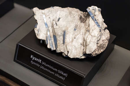 VIENNA, AUSTRIA - 3 SEPTEMBER 2018: Collection of minerals of stones and metals Museum of Natural History, Vienna.のeditorial素材
