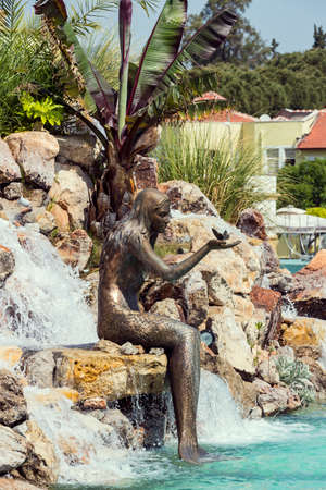 TURKEY, MARMARIS - APRIL 30, 2017: Elements of the central fountain in the city of Marmaris Turkey.のeditorial素材