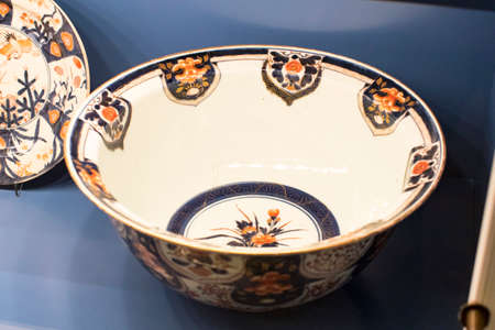 MUNICH, GERMANY - NOVEMBER 27, 2018: Crockery and cutlery sets from the Bavarian Kings collection in the museum residenz (Munich Residenz)のeditorial素材