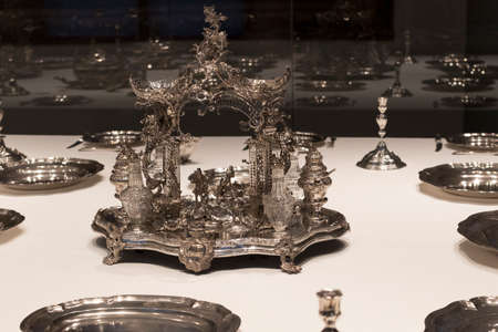 MUNICH, GERMANY - NOVEMBER 27, 2018: Exposition of luxury items and art of nobles, Bavarian National Museum in Munich.のeditorial素材