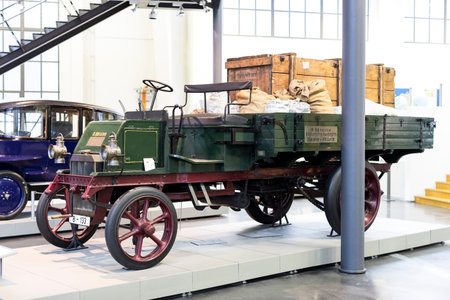 Exhibition of old cars in the Moscow Museum of Fine Arts