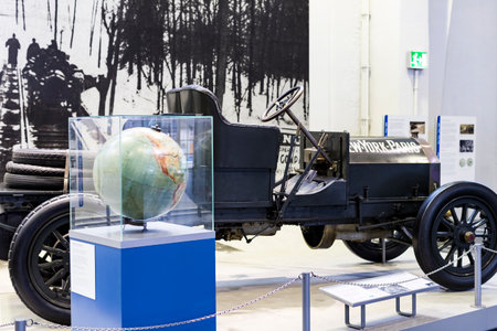Exhibition of vintage cars in Milan.