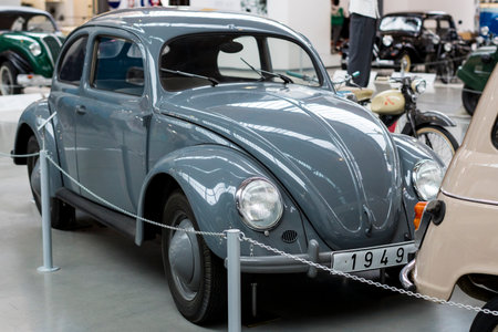Exhibition of old cars in Moscow. Retro car.