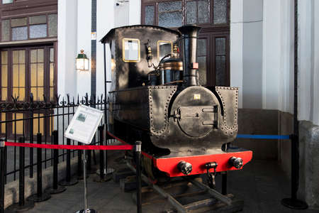 Historical steam locomotive at the National Museum of Natural History in Oslo Norway