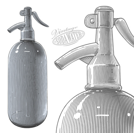 Vintage siphon or soda bottleのイラスト素材