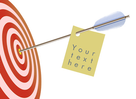 Target and arrow with a sticker for your text のイラスト素材