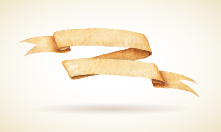 Painted watercolor vintage paper tape. のイラスト素材