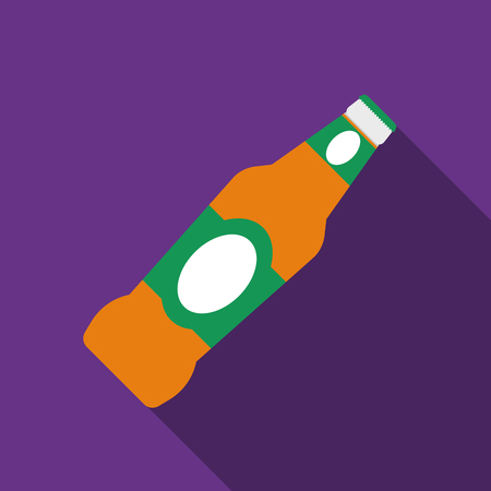 Flat design  beer icon with long shadowのイラスト素材