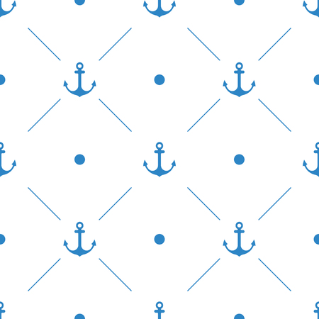 Anchor Seamless Pattern flat design  Illustrationのイラスト素材