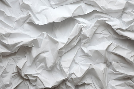 White crumpled paper background. Crumpled paper texture.の素材