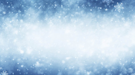 Snowflakes on a cold blue winter background. Template for card, invitation, bannerの素材