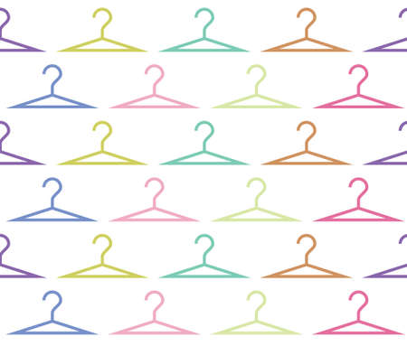 Simple hanger pattern. Seamless color pattern.のイラスト素材